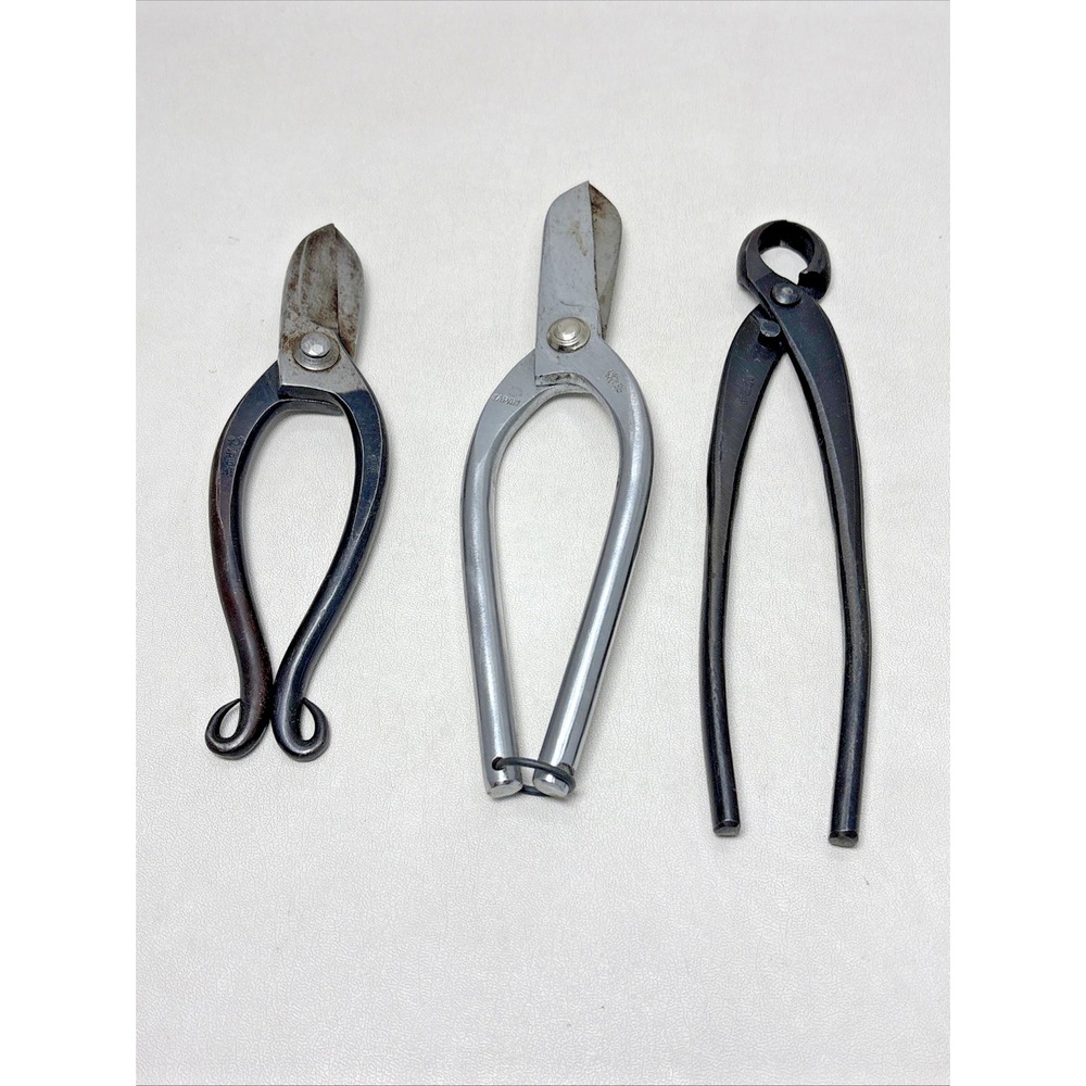 Japan Japanese Bonsai Bonzai Pruning Scissors Shears Mixed Lot Of 3 Vintage